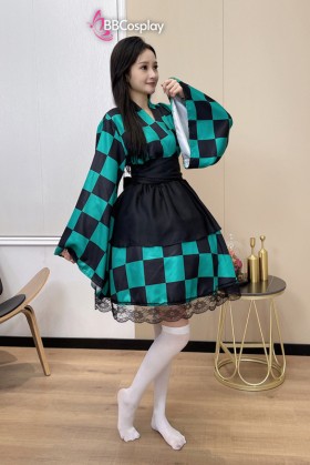 Trang Phục Waloli Cosplay Kamado Tanjiro (Thanh Gươm Diệt Quỷ)