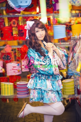 Waloli Xanh Ngọc Nền Hoa Ngũ Sắc