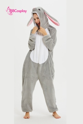 Trang Phục Thỏ Xám Tai Dài