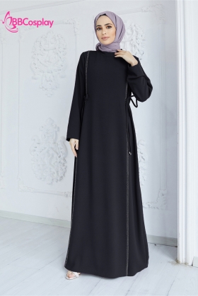 Trang Phục Nữ Hồi Giáo Trung Đông Abaya  - Màu Đen