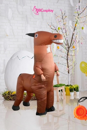 Mascot Nhân Mã - Ngựa Nâu Bơm Hơi