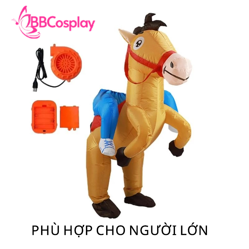 Mascot ngựa nâu