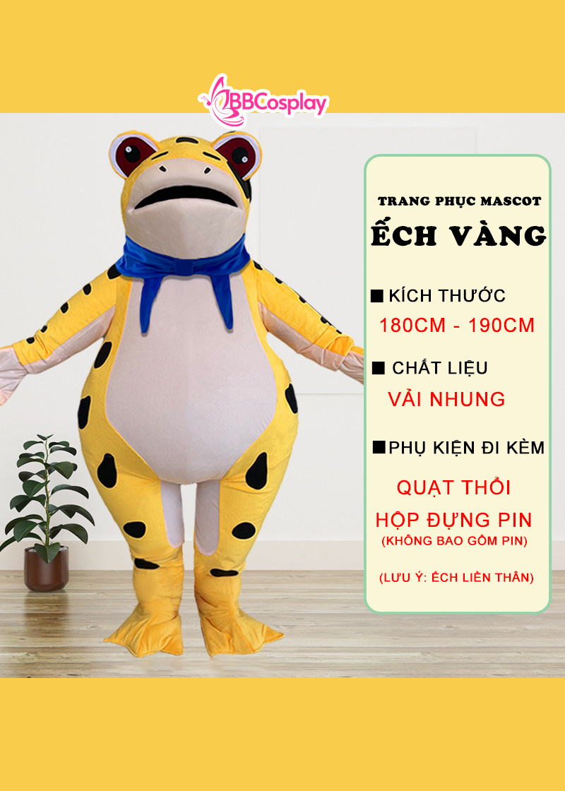 Mascot ẾCH LIỀN THÂN VÀNG