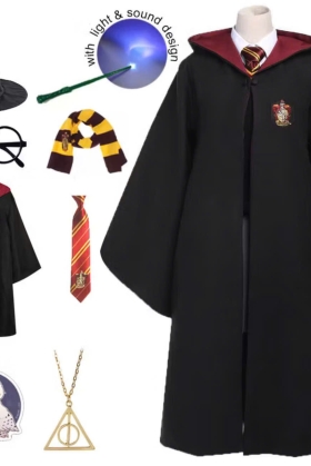 Set Trang Phục Và Phụ Kiện Harry Potter - Nhà Gryffindor - Màu Đỏ