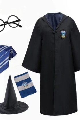 Set Trang Phục Và Phụ Kiện Harry Potter - Nhà Ravenclaw - Màu Xanh Dương