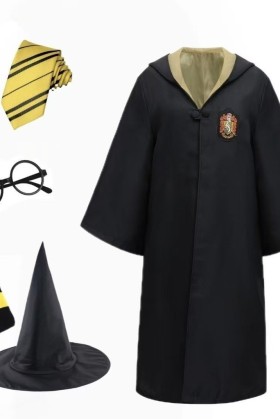 Set Trang Phục Và Phụ Kiện Harry Potter - Nhà Huflepuff - Màu Vàng