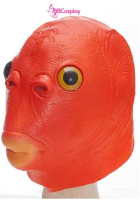 Mặt Nạ Cá Silicon - Mặt Nạ Cá Đỏ Môi Vàng