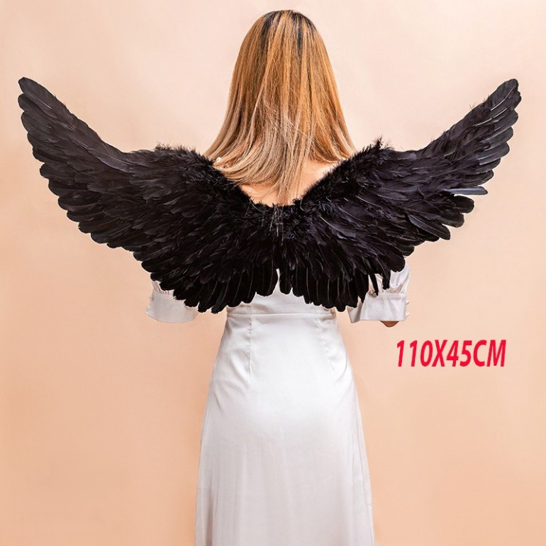 CÁNH THIÊN THẦN ĐEN 100CM