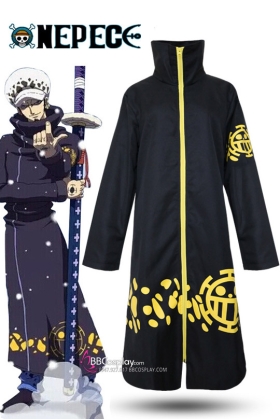 Bộ Áo Khoác Bác Sĩ Trafalgar Law Kèm Mũ - One Piece