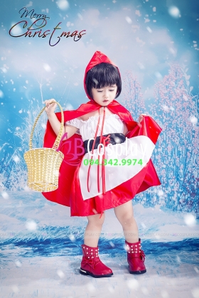 Trang Phục Cô Bé Quàng Khăn Đỏ Trẻ Em 1