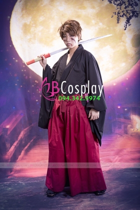 Hakama Nam Đỏ Đen