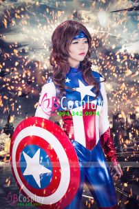 Đồ Captain American Nữ - Vải Dạ