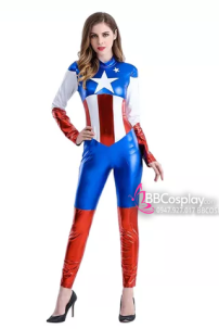 Đồ Captain American Nữ - Vải Dạ