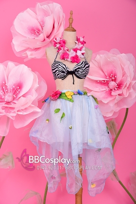 Trang Phục Hawaii Xanh Lơ