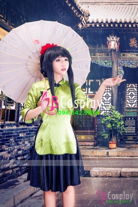 Trang Phục Nữ Sinh Trung Quốc Xanh Lá