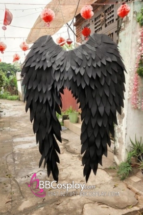 Cánh Thiên Thần Sa Ngã Đen Lớn 122X105Cm - Cánh Chim Quạ