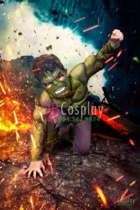 Trang Phục Hulk Người Khổng Lồ Xanh Cơ Bắp Trẻ Em