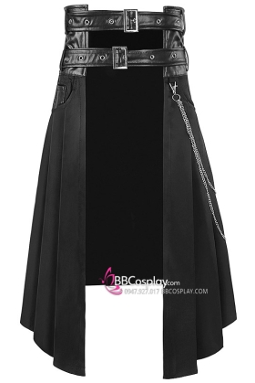 Giáp Đai Lưng Da Có Tà Chiến Binh Hiệp Sĩ Trung Cổ Phong Cách Punk Thợ Săn Bóng Đêm