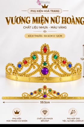 Vương Miện Nhựa Nữ Hoàng Vàng
