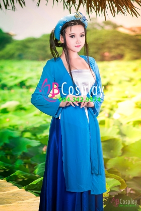 Trang Phục Tứ Thân Áo Xanh Váy Xanh Dương