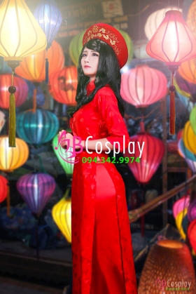 Áo Dài Đỏ Gấm 39