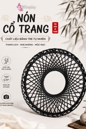 Nón Hiệp Khách Cổ Trang - Màu Đen