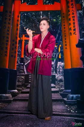Kimono Nam  Áo Đỏ Quần Đen