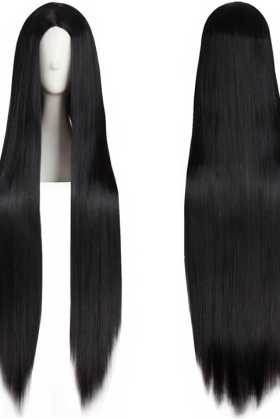 Tóc Giả Đen 2 Mái Dài 80-100Cm 6712