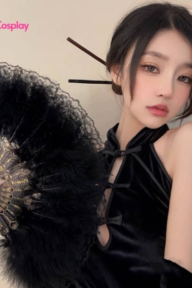 Quạt Lông Vũ Đen