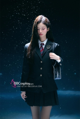 Đồng Phục Nữ Sinh Hàn Quốc - Áo Vest Xanh Đen