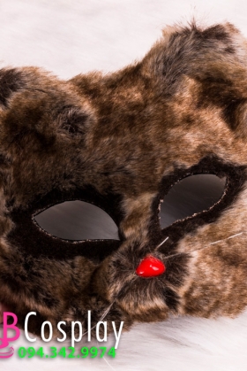 Mặt Nạ Mèo Lông Nâu