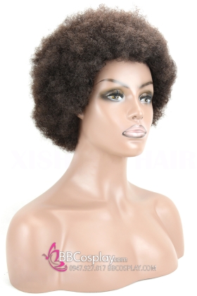 Tóc Giả Châu Phi Xoăn Xù Nâu