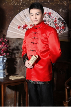 Sườn Xám Nam Đỏ