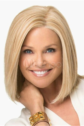 Tóc Giả Ngắn Vàng Kim