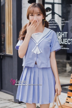 Seifuku Học Sinh Nhật Tone Pastel Tay Ngắn