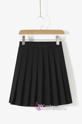 Váy Xếp Ly Đen Ngắn 42Cm