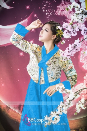 Hanbok Gấm Xanh Dương