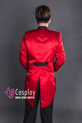 Áo Vest Nam Đuôi Tôm Đỏ Viền Đen