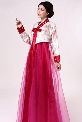 Áo Hanbok Giá Rẻ Đỏ Mận